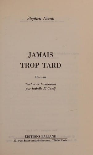 Jamais trop tard