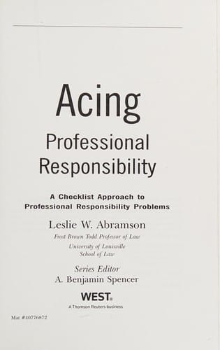 Acing professional responsibility