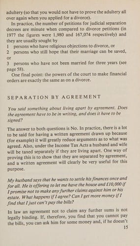 Questions of divorce law