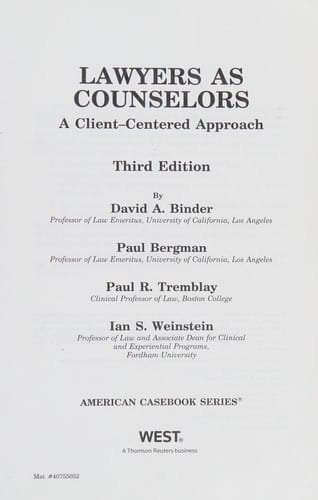 Lawyers as counselors
