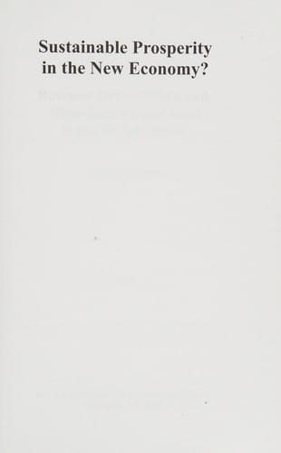 Sustainable prosperity in the new economy?