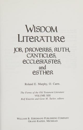 Wisdom literature