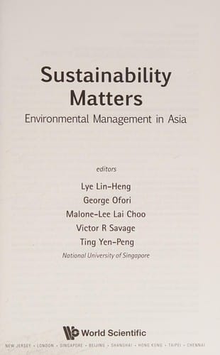 Sustainability matters
