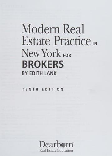 Modern real estate practice in New York for brokers