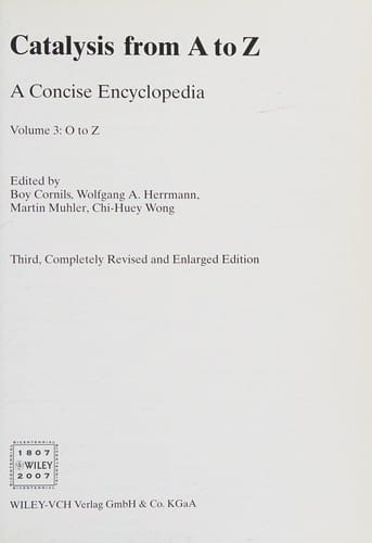 Catalysis from A to Z