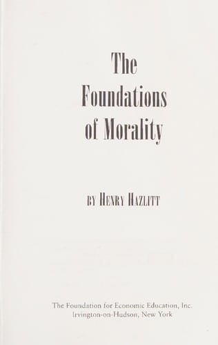 The foundations of morality