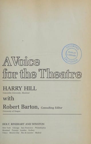A voice for the theatre
