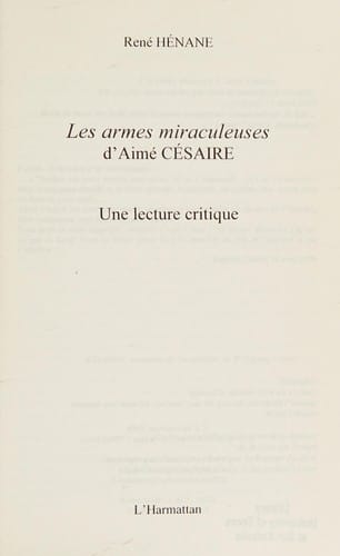 Les armes miraculeuses d'Aimé Césaire