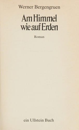 Am Himmel wie auf Erden