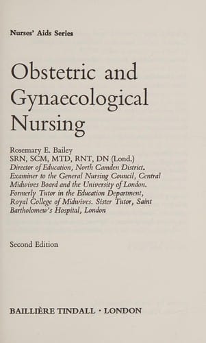 Obstetric and gynaecological nursing