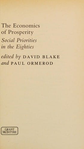 The Economics of prosperity