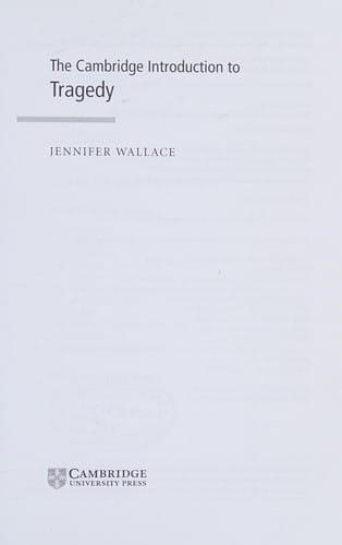 CAMBRIDGE INTRODUCTION TO TRAGEDY