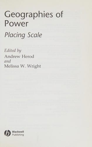 Geographies of power