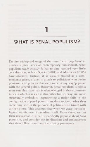 PENAL POPULISM