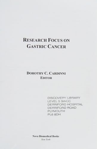 Research focus on gastric cancer