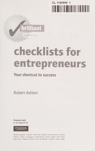 Brilliant checklists for entrepreneurs