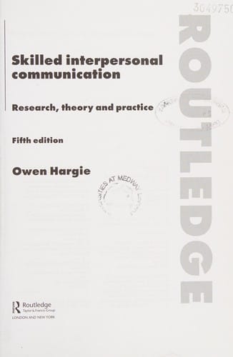 Skilled interpersonal communication