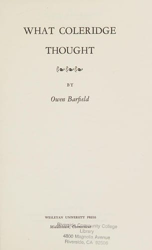 What Coleridge thought