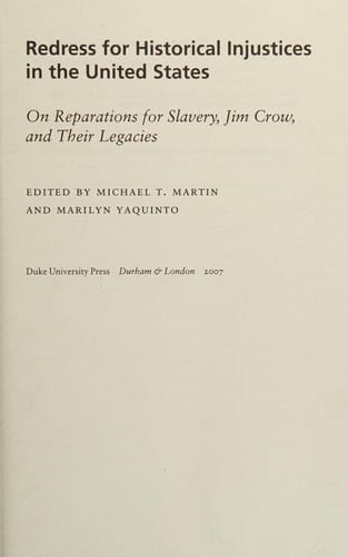 Redress for historical injustices in the United States