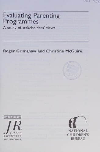 Evaluating parenting programmes