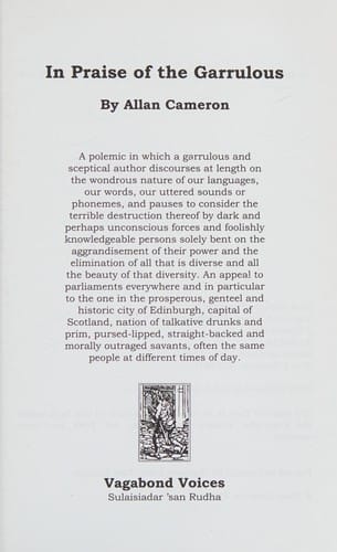 In praise of the garrulous