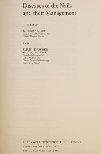 Diseases of the nails and their management