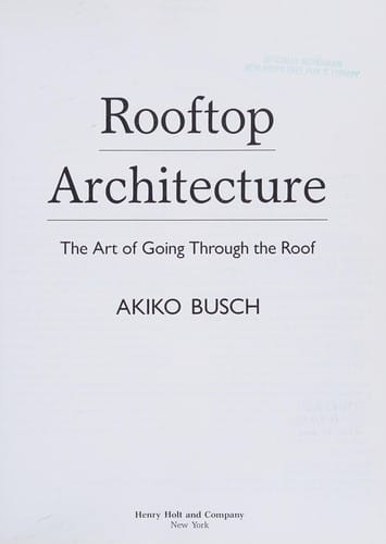 Rooftop architecture