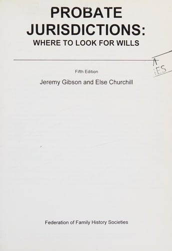 Probate jurisdictions