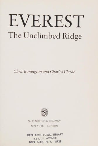 Everest, the unclimbed ridge