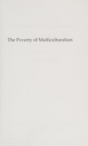 POVERTY OF MULTICULTURALISM