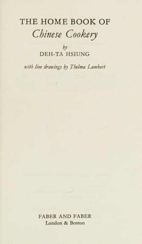 The home book of Chinese cookery