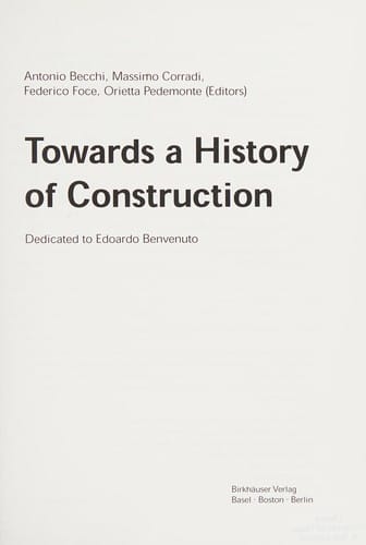 Towards a history of construction