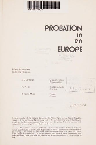 Probation in Europe