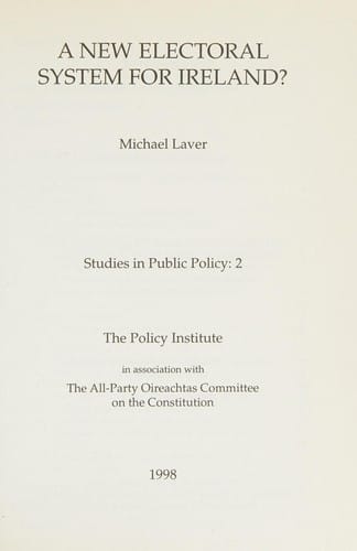 A new electoral system for Ireland?