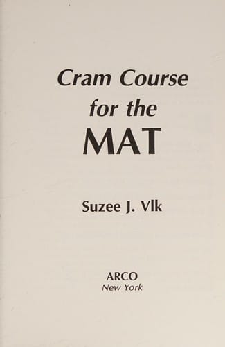 Cram course for the MAT
