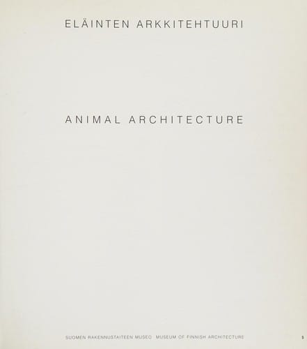 Eläinten arkkitehtuuri