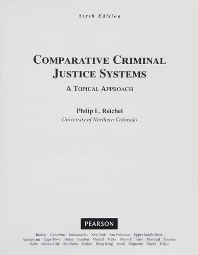 Comparative criminal justice systems
