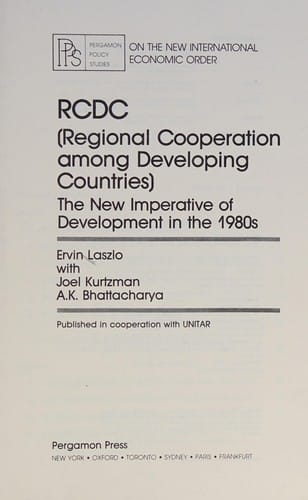 RCDC (regional cooperation among developingcountries)