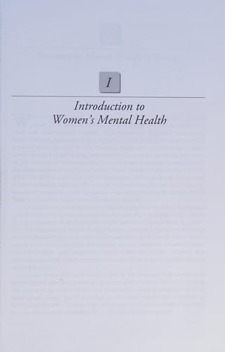 A nurse's guide to women's mental health