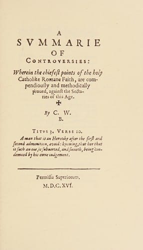 A summarie of controversie