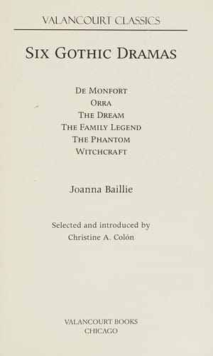 Six Gothic dramas