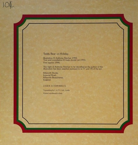 My teddy bear on holiday