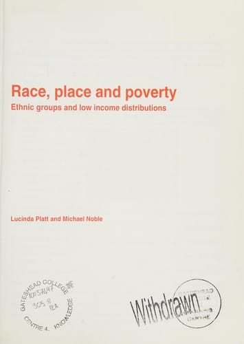Race, Place and Poverty (Area Regeneration)