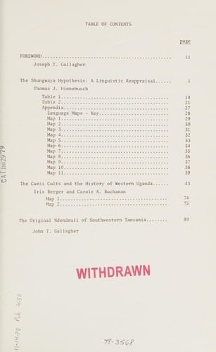 East African culture history