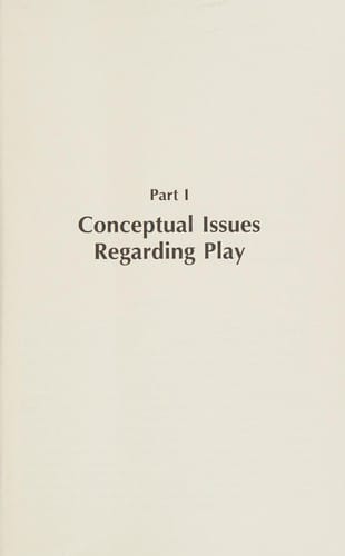 Conceptual, social-cognitive, and contextual issues in the fields of play