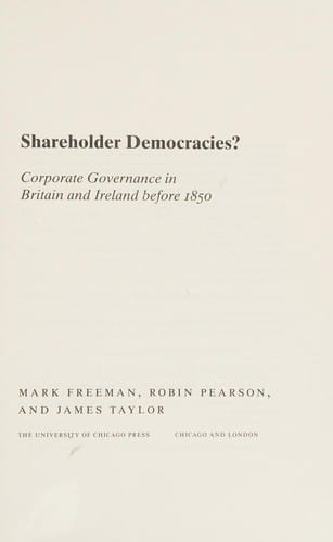 Shareholder democracies?