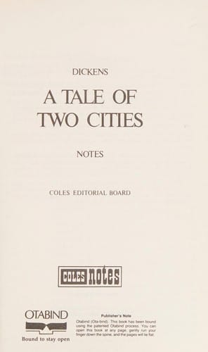 Dickens' 'A Tale of two cities' Notes