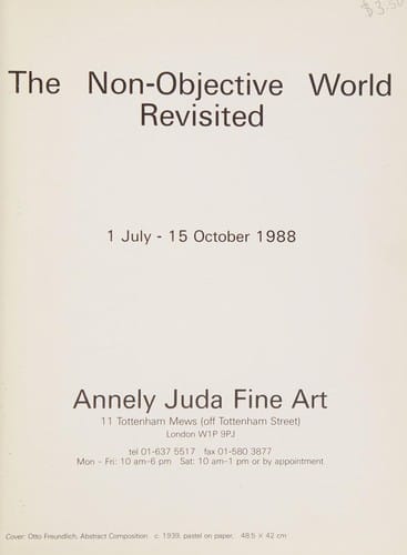 The Non-objective world revisited
