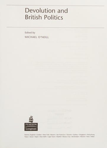 Devolution and British politics