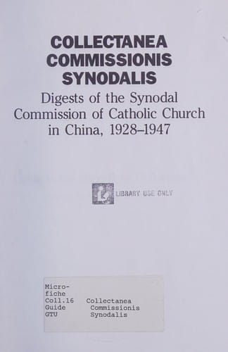 Collectanea Commissionis Synodalis
